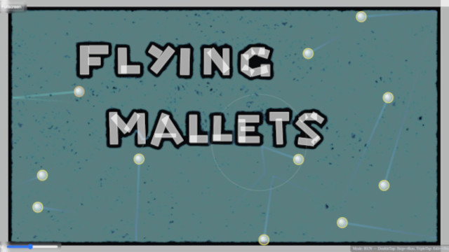 Design von "Flying Mallets", einem Spielzeug zum Bauen audiovisueller Installationen aus Mallets und Bars.